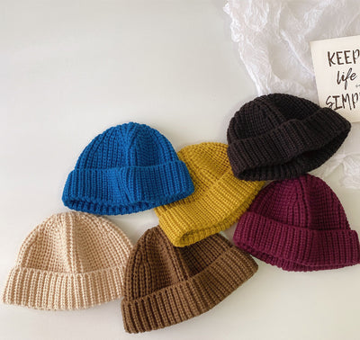 Gorro Infantil de Lana Tejida Otoño Invierno - Diseño Cáscara de Melón - Image 15