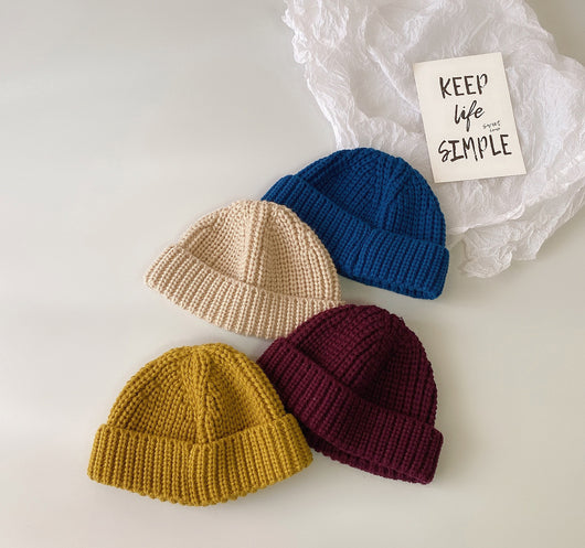 Gorro Infantil de Lana Tejida Otoño Invierno - Diseño Cáscara de Melón - Image 16