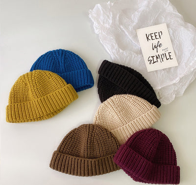 Gorro Infantil de Lana Tejida Otoño Invierno - Diseño Cáscara de Melón - Image 20