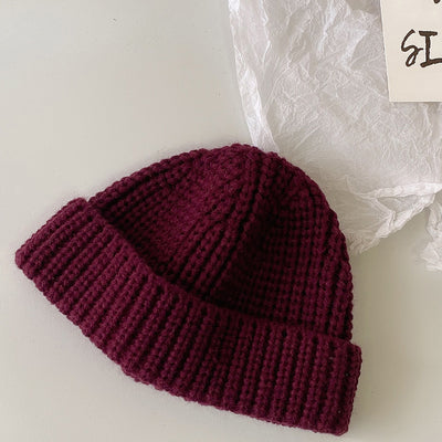 Gorro Infantil de Lana Tejida Otoño Invierno - Diseño Cáscara de Melón - Image 23