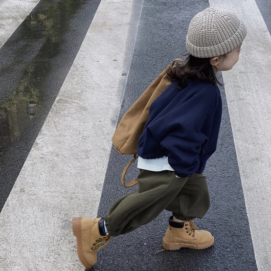 Gorro Infantil de Lana Tejida Otoño Invierno - Diseño Cáscara de Melón - Image 29