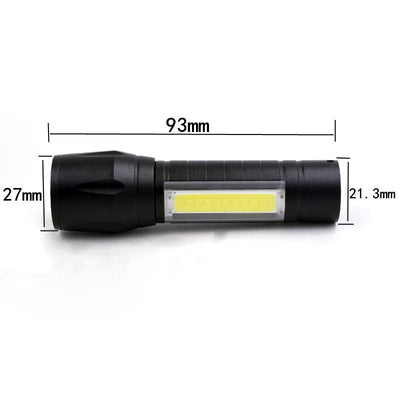 Linterna LED Recargable USB con Zoom y Función COB para Camping - Image 8
