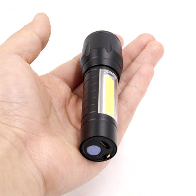 Linterna LED Recargable USB con Zoom y Función COB para Camping - Image 11