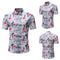 Camisa Floral Casual de Manga Corta para Hombre