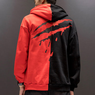 Sudadera Patchwork Casual Unisex con Estampado de Letras - Diseño Oversize para Otoño e Invierno - Image 4