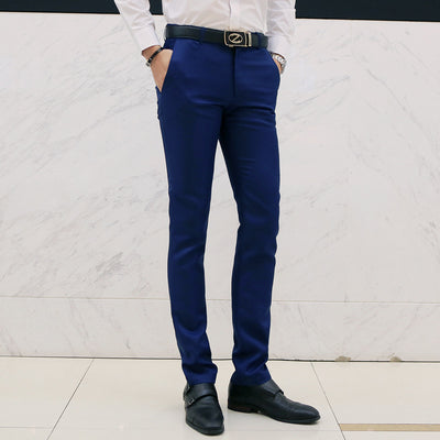 Pantalones casuales de negocios hombre ajuste slim coreano - Image 9