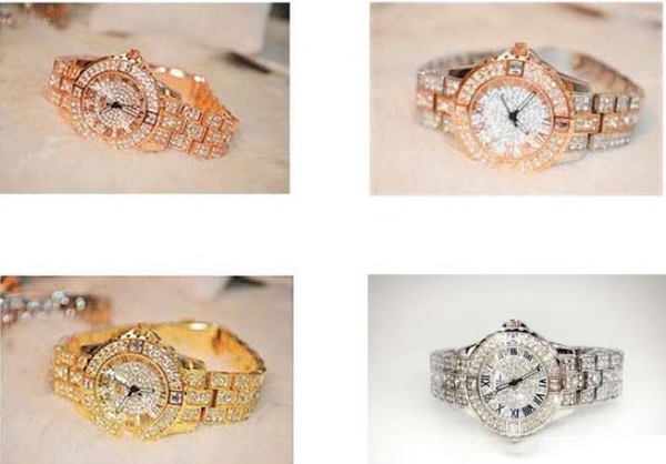 Reloj de Lujo para Mujer con Cristales y Diamantes - Pulsera Elegante de Cuarzo