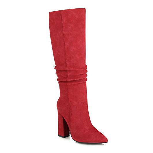 Botas Altas hasta la Rodilla con Tacón Grueso - Tallas Grandes Personalizadas para Mujer - Image 6