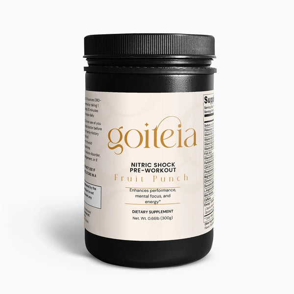 Goiteia Nitric Shock Pre-Workout Powder (Fruit Punch) 10.6 Oz (300g) - Tekeno