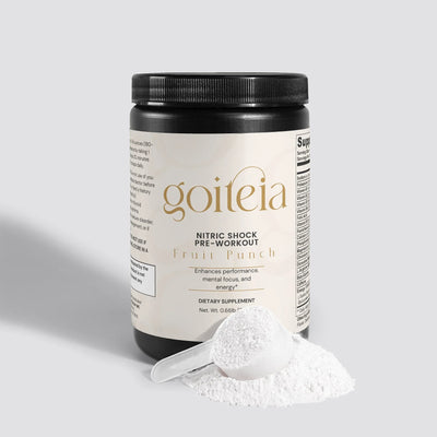 Goiteia Nitric Shock Pre-Workout Powder (Fruit Punch) 10.6 Oz (300g) - Tekeno