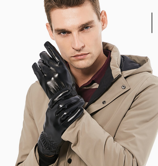 Guantes de Invierno de Cuero PU para Hombre, Cálidos y para Pantalla Táctil - Image 13