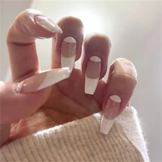 Parches de Manicura Transparentes de Larga Duración para Mujer