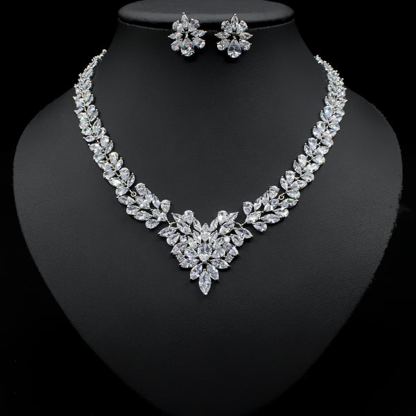 Aretes Ice Flower - Juego de Joyas Elegantes