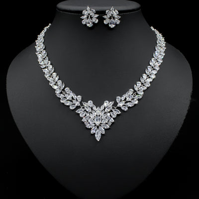 Aretes Ice Flower - Juego de Joyas Elegantes
