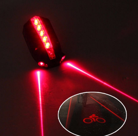 Luz Trasera Láser para Bicicleta con Carril Virtual