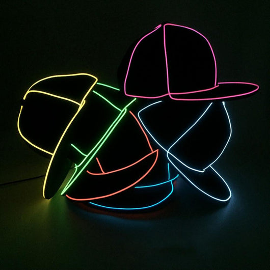 Gorra de Béisbol LED Fluorescente Hip Hop con Borde Plano - Image 2
