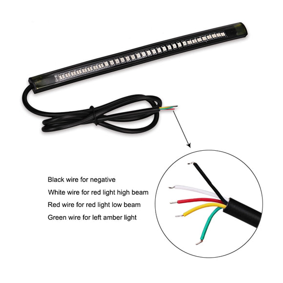 Tira LED Flexible Universal para Moto: Luz de Freno, Direccionales y Placa