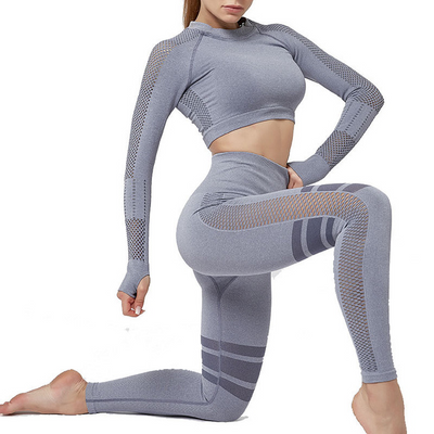 Mallas de Yoga Manga Larga Ajustadas de Secado Rápido para Mujer - Image 3