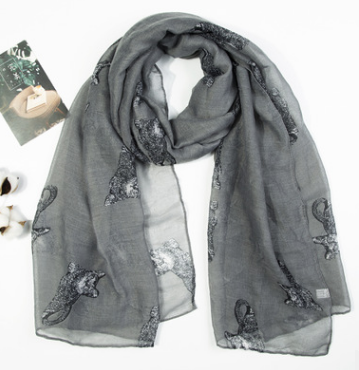 Pañuelo Parisino con Estampado de Gato Persa - Image 5