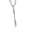 Titanium steel golden hoop necklace Plateado With words