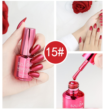 Esmalte de Uñas Efecto Espejo Plateado - Image 4