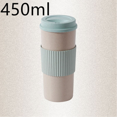 Taza Térmica Reutilizable de Fibra de Trigo con Tapa - Vaso Aislante para Café y Viajes - Image 7