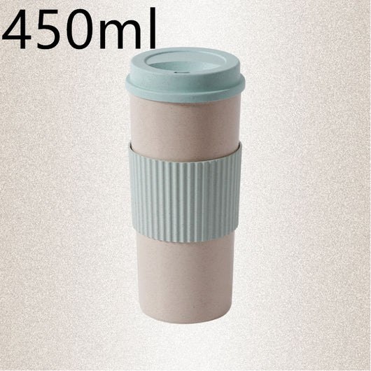 Taza Térmica Reutilizable de Fibra de Trigo con Tapa - Vaso Aislante para Café y Viajes - Image 7