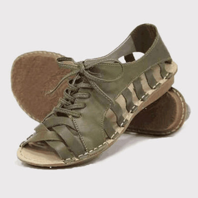 Sandalias Romanas Planas con Cordones - Estilo Clásico y Cómodo - Image 10