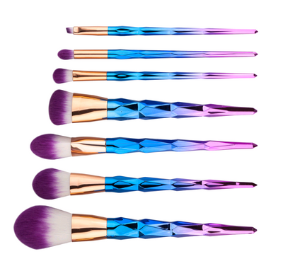 Set de 7 Brochas de Maquillaje Profesional con Diseño de Diamante - Image 7