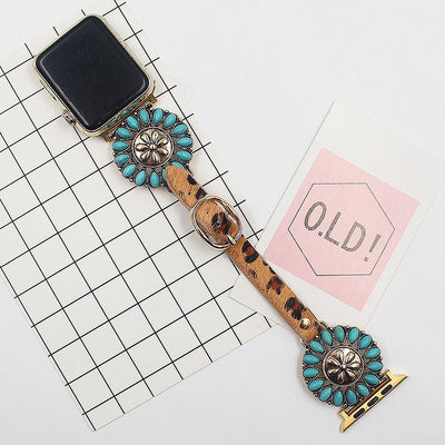 Correa de Reloj de Crin de Caballo Estampado Leopardo Multicolor - Image 5