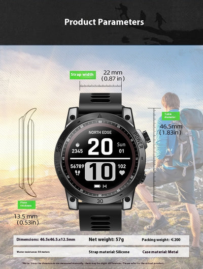 Reloj Deportivo Inteligente con Altímetro, Brújula y Presión Atmosférica - Image 18