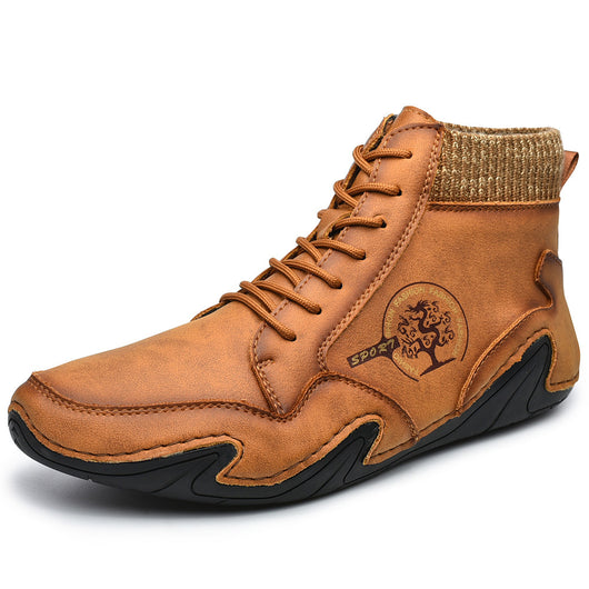 Botas de Cuero Estilo Británico Corte Medio para Hombre - Image 26
