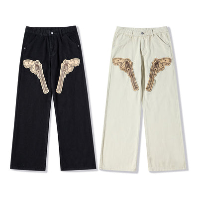 Pantalones Hip Hop Retro Americano Negro - Image 5