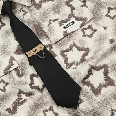 Camisa Suelta Hombre Estampado Estrella de Cinco Puntas - Image 3