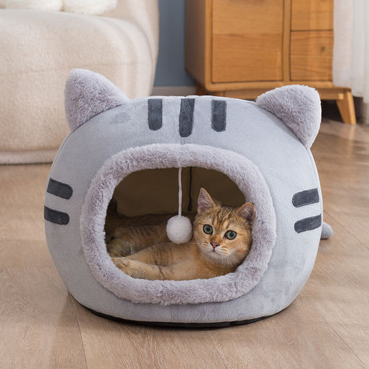 Cama Térmica Semiencerrada para Gatos - Confort y Calidez