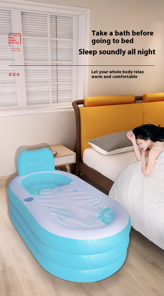Bañera Plegable Inflable para Departamentos Pequeños - Tina Portátil PVC Resistente - Image 13