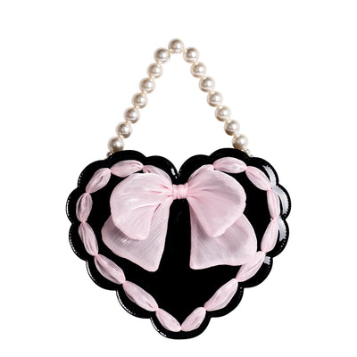 Bolso Nupcial Lolita con Perla y Moño - Diseño Floral para Novia - Image 4