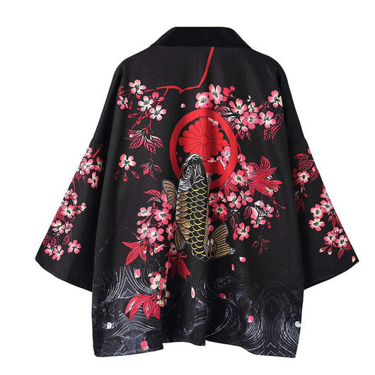 Cardigan Estilo Kimono Japonés con Mangas Tres Cuartos - Image 9