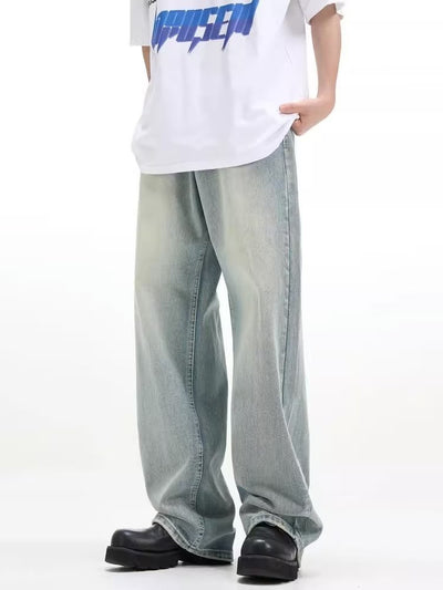 Pantalón Retro Holgado Casual Azul - Image 15