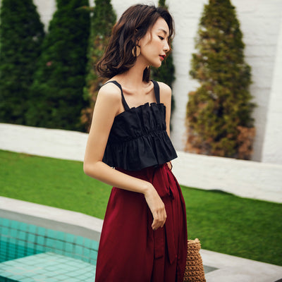 Blusa Fruncida Hombros Descubiertos para Playa y Vacaciones de Verano - Image 3