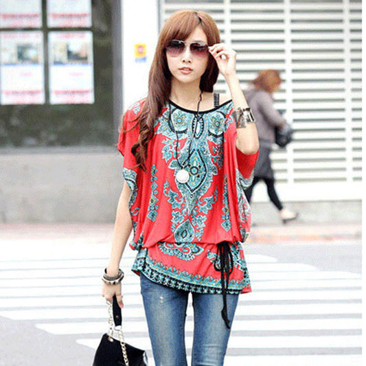 Blusa Oversized con Estampado Llamativo