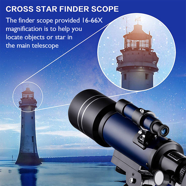 Telescopio Refractor 70mm para Astronomía - Ideal para Niños y Adultos Principiantes