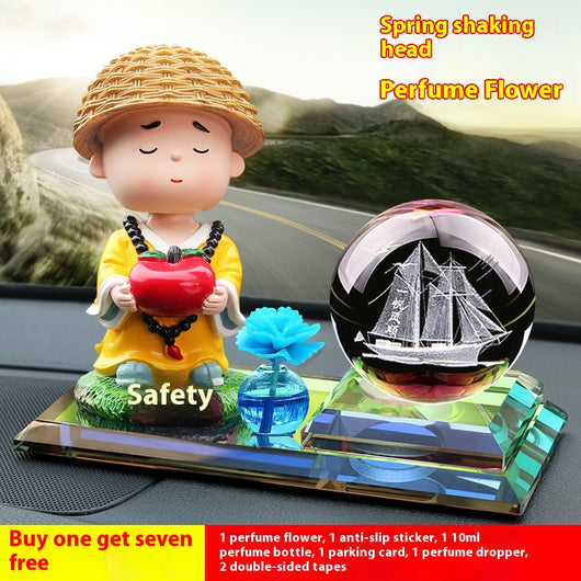 Adorno Perfumado para Auto con Cabeza Móvil y Cristal Tallado - Image 17