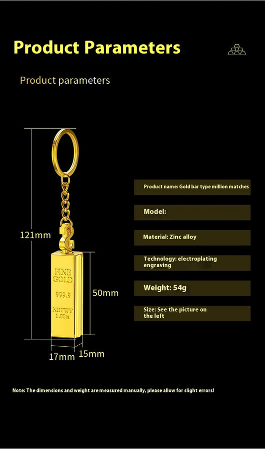 Llavero Multifuncional Gold Bar Pequeño - Metal Resistente Todo en Uno - Image 17