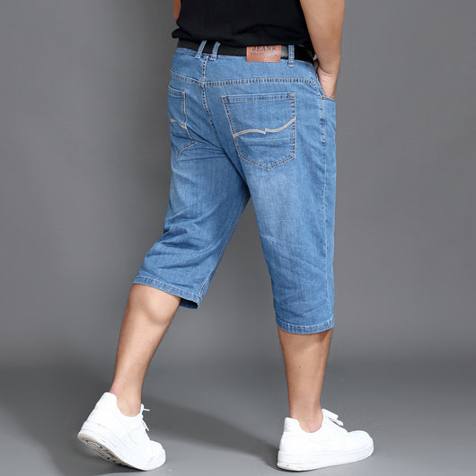Shorts de Mezclilla Holgados con Máximo Estiramiento para Hombre - Image 3