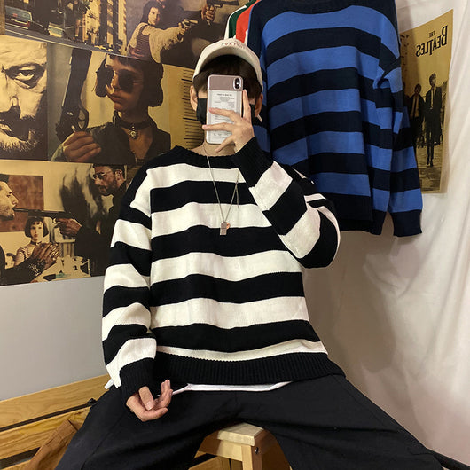 Suéter Suelto Cuello Redondo para Hombre - Otoño e Invierno - Image 12