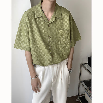 Camisa Hombre Cuadros Verano Manga Corta Transpirable - Image 11