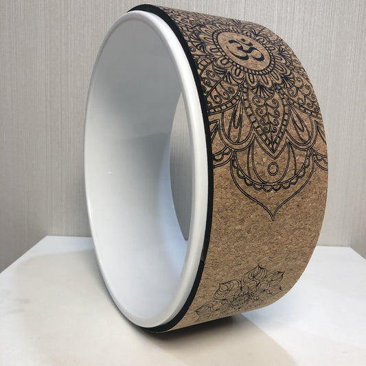 Rueda de Yoga en Corcho con Diseño de Veta de Madera