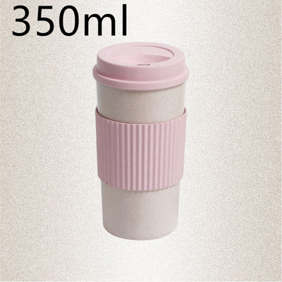 Taza Térmica Reutilizable de Fibra de Trigo con Tapa - Vaso Aislante para Café y Viajes - Image 15