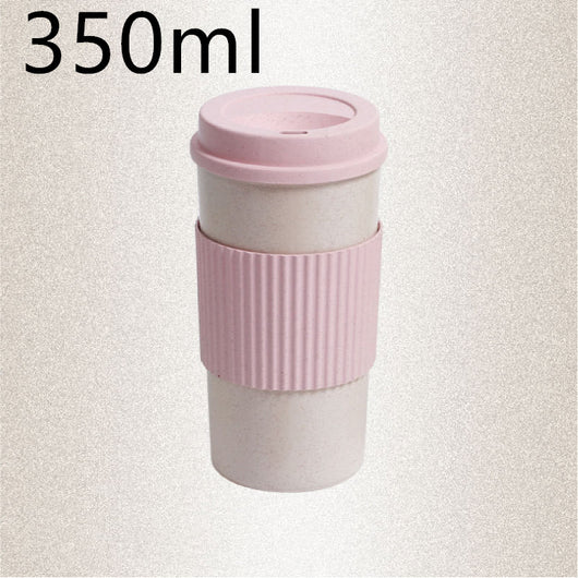 Taza Térmica Reutilizable de Fibra de Trigo con Tapa - Vaso Aislante para Café y Viajes - Image 15